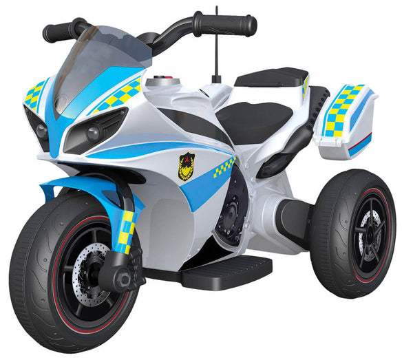 Moto Électrique Police pour Enfants 6V Kidfun Urban Police Bleu sconto