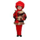 Set 4 Pupazzi Famiglia Natalizia 40x72x24 cm in Tessuto Rossi