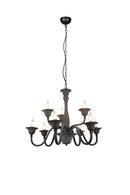 Lampadario da Interno  E14 in Metallo Antracite