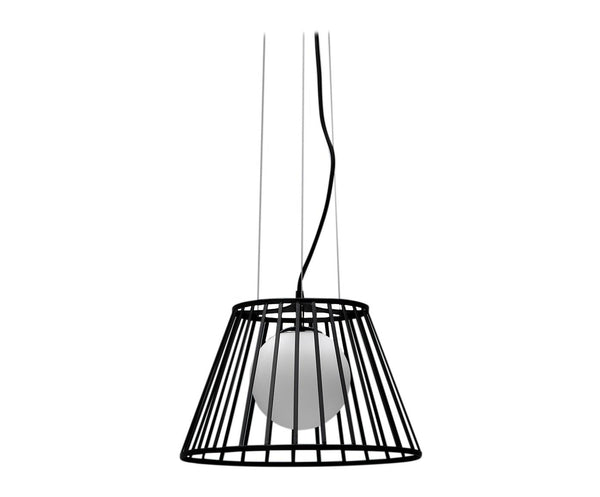 Lampada a Sospensione Ø20/35xH120 cm in Metallo Cage Nero sconto