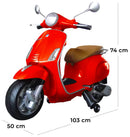 Piaggio Vespa Primavera Elettrica 12V per Bambini Rossa