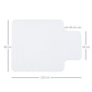 Tappetino per Sedia Ufficio Salvapavimento 90x120 cm in Plastica Trasparente