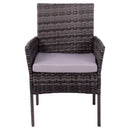 Set Salotto da Giardino 4 Posti Effetto Rattan Antracite Rodi      