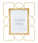 Cornice Iron Glam U 24x1,5x28 cm in Ferro e Vetro