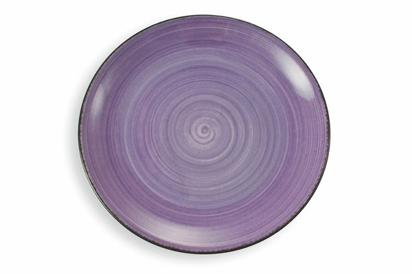 online Set de 6 assiettes plates Ø27x5 cm en Gres VdE Tivoli 1996 New Baita Viola
