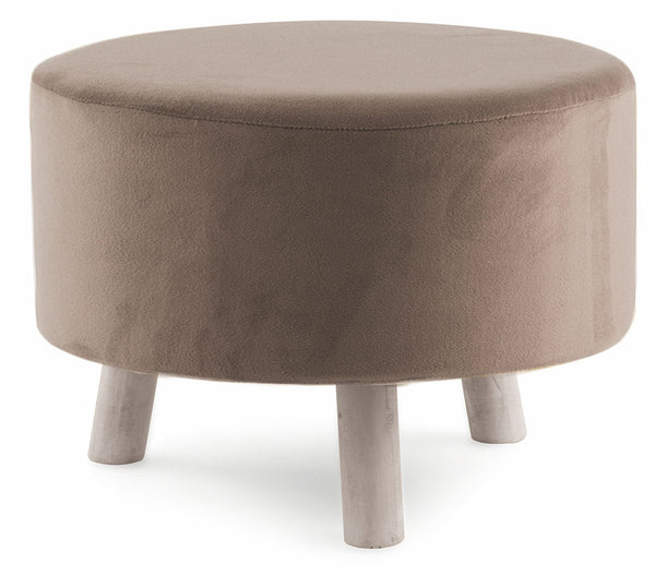 prezzo Pouf Footrest Tabouret Rond Ø50 cm en Velours Tortora Soriani