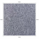 Set 20 Quadrotte di Moquette 50x50 cm 5mq in Grigio Platino