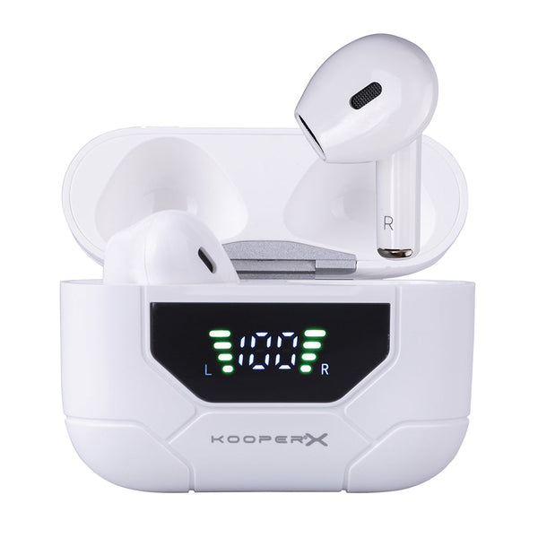 Kooper White Casque sans fil avec étui de chargement sconto