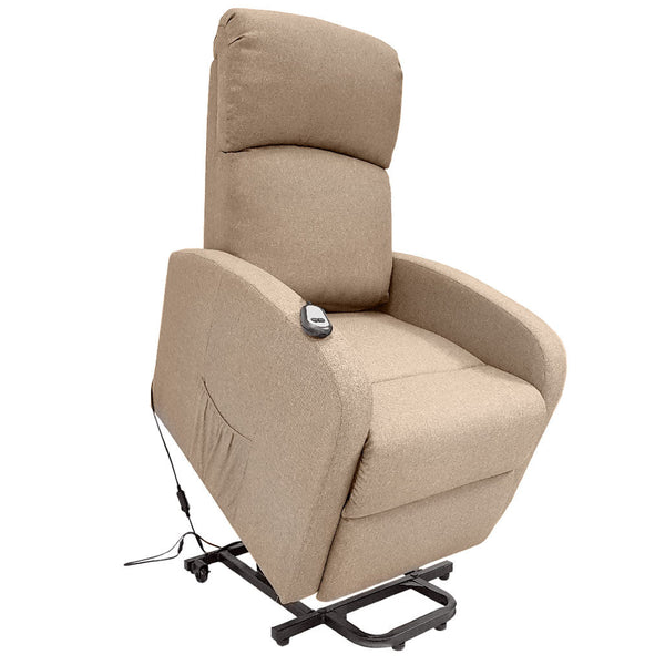 Fauteuil Releveur Electrique 1 Moteur 65x75x101 cm en Tissu Beige sconto