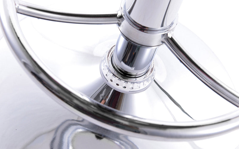 Sgabello con Alzata a Gas e Seduta Girevole in Similpelle Vandi Nero