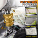 Moto Elettrica per Bambini 3-6 Anni 107x56x70 cm Batteria 12V e Rotelle Rimovibili Arancione   