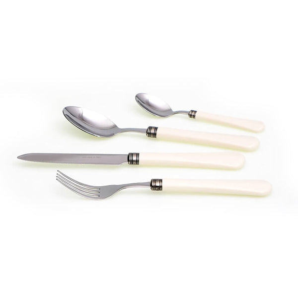 sconto Ménagère de Service 24 Pièces en Acier Inoxydable Rivadossi Sandro Giulietta Ivoire