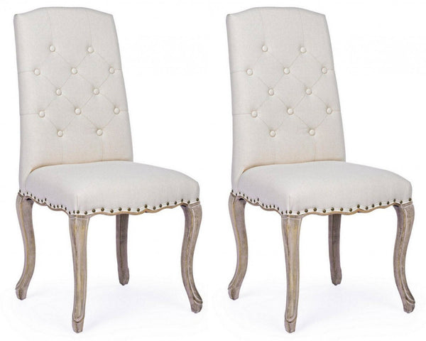 sconto Lot de 2 chaises 51x53x99h cm Diva Naturel