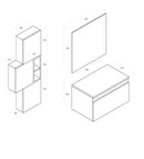 Mobile Bagno Sospeso 131cm TFT Ibiza Bianco Giallo