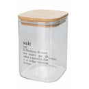Barattolo Sale con scritta "Sal" 1 Litro in Vetro VdE Tivoli 1996 Spagnolo