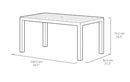 Tavolo da Giardino 160,5x94,5x74,5 cm in Resina Keter Melody Bianco