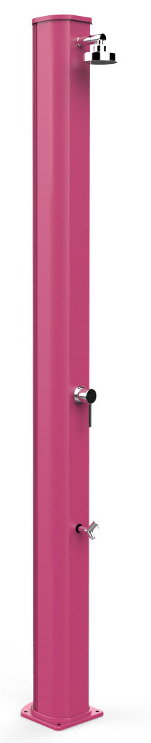 Doccia Solare da Giardino 40L Miscelatore e Lavapiedi Arkema Big Jolly Fuxia