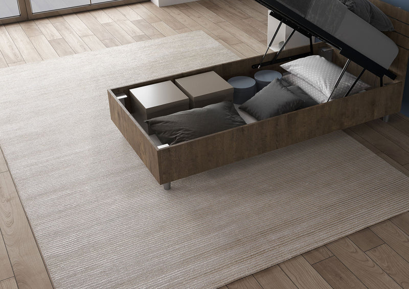 Letto Singolo Ankel Testata Doghe Inclinata  Noce Varie Misure