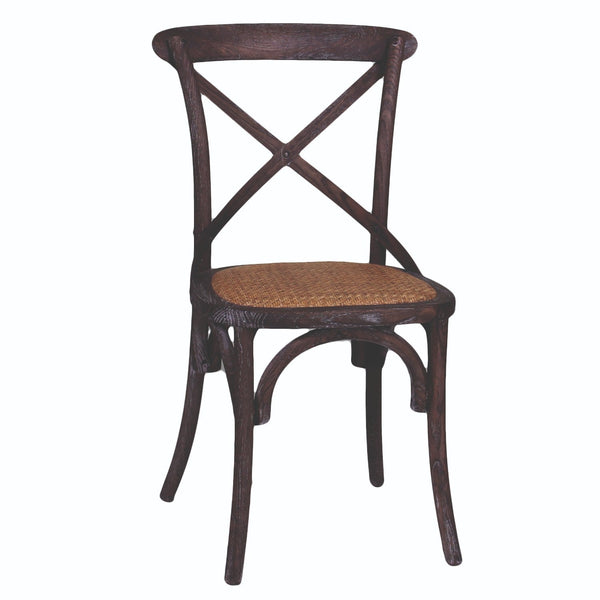 Chaise en bois Adami Cross gris foncé 51x55H46,5/89cm online