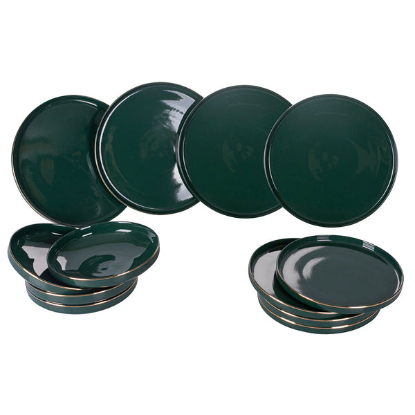 online Service de table 12 pièces en New Bon China VdE Tivoli 1996 Luxury Green