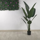 Pianta Artificiale H160 cm Banano con Vaso Verde