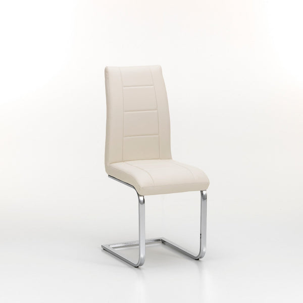 Chaise en similicuir 41x52x104 cm TFT Comfort Crème prezzo