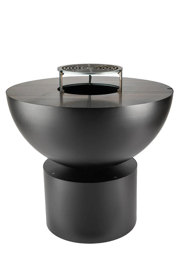 acquista Barbecue a Legna Ø60x71 cm Primula in Acciaio Nero Alta Temperatura