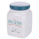 Barattolo Zucchero 9,5x9,5x14,5 cm in New Bone China VdE Tivoli 1996 Le Travisate Bianco