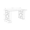 Scrivania 140x60x75 cm in MDF Labirent Bianco