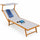Lettino Prendisole 189x58x36 cm con Struttura in Alluminio Effetto Legno e Tessuto Grigio Chiaro