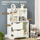 Mobile Dispensa 2 Cassetti e Ripiani 73x35x110 cm in MDF Bianco