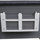 Cuccia da Esterno Rialzata con Balconcino e Tetto Impermeabile in Legno Grigio 83x66.5x74.7 cm 
