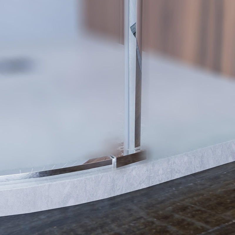 Box Doccia Semicircolare 2 Ante Scorrevoli in Cristallo Acidato 6mm H195 Bonussi Lucy Varie Misure