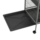 Gabbia per Conigli con 4 Ingressi a Livelli Multipli con Amaca 80x52x159 cm in Acciaio e PP Argento e Grigio