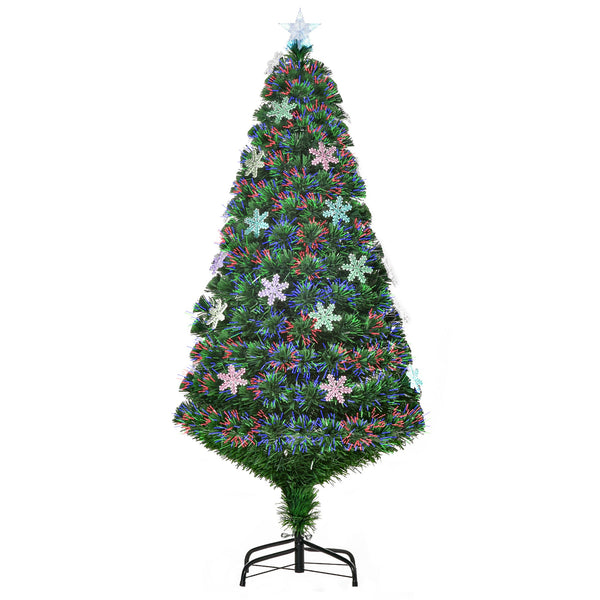 Sapin de Noël Artificiel 150 cm 20 Lumières LED en Forme de Cristal de Neige acquista