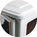 Camino Elettrico da Pavimento Effetto Fiamma 2000W CheminArte Fire Glass Nero