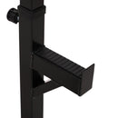 Supporto Bilanciere Altezza Regolabile in Acciaio Nero 77-122x66x103-163 cm 