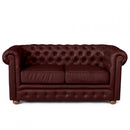 Divano 2 Posti 170x81x77 cm in Similpelle Bordeaux