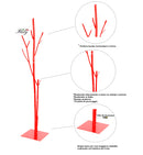 Appendiabiti da Terra 33x33x178 cm in Ferro Battuto Vasconi Bamboo Rosso