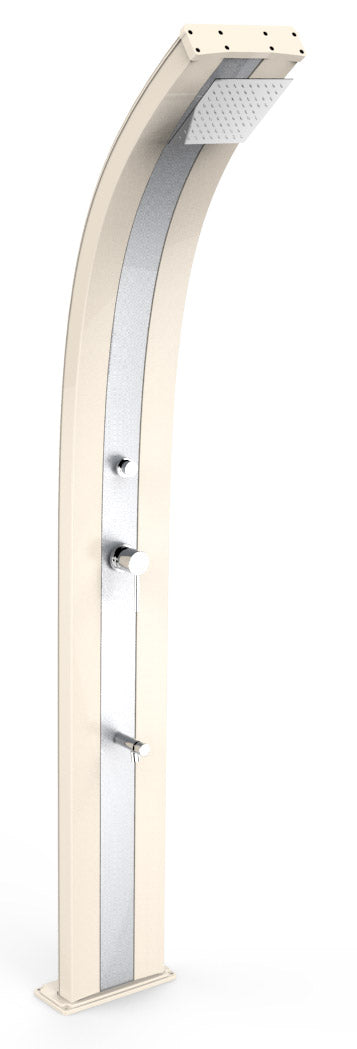 Doccia Solare da Giardino 40L Miscelatore Temporizzato e Lavapiedi Arkema Dada Fascia Inox Sabbia acquista