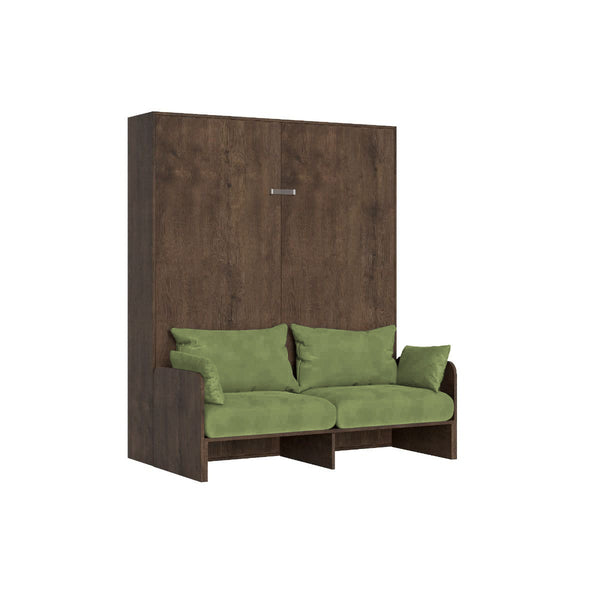 prezzo Letto Matrimoniale A Scomparsa 160 Kentaro Con Divano Noce e Verde