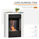 Camino a Bioetanolo da Pavimento 60x20x79 cm Bianco e Nero