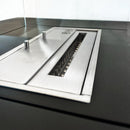 Camino a Bioetanolo da Pavimento 70x70x35 cm Panarea Nero