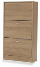 Scarpiera 3 Scomparti in MDF 63x24x115 cm Soriani Rovere