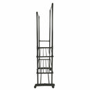 Stender Appendiabiti Doppio 77x34x160 cm in Metallo e Plastica Nero