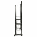 Stender Appendiabiti Doppio 77x34x160 cm in Metallo e Plastica Nero