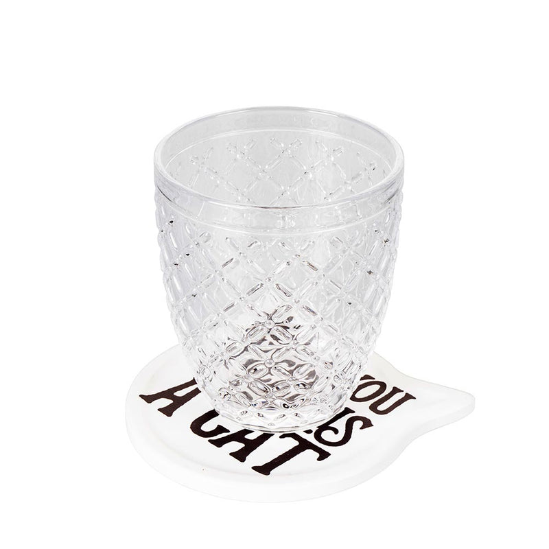 Set 4 Sottobicchieri 10x10x1 cm  in Ceramica VdE Tivoli 1996 Cat