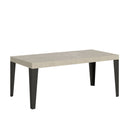  Tavolo Allungabile 140-244x90x77 cm Flame Premium Cashmere Telaio Antracite