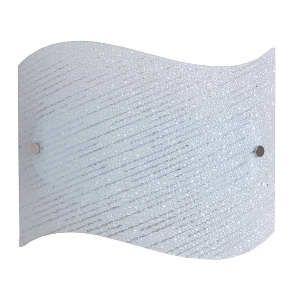 Applique 1xE27 Chrome Finals Verre Grit Plate Blanc E-Energy Zoe sconto