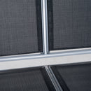 Dondolo 3 Posti da Giardino 170x110x153 cm in Acciaio Nero e Argento